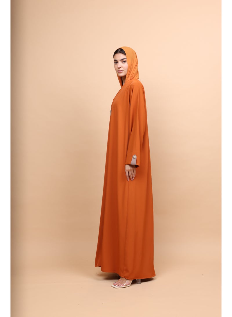 IKKXA Modern Terracotta Abaya - Image 4